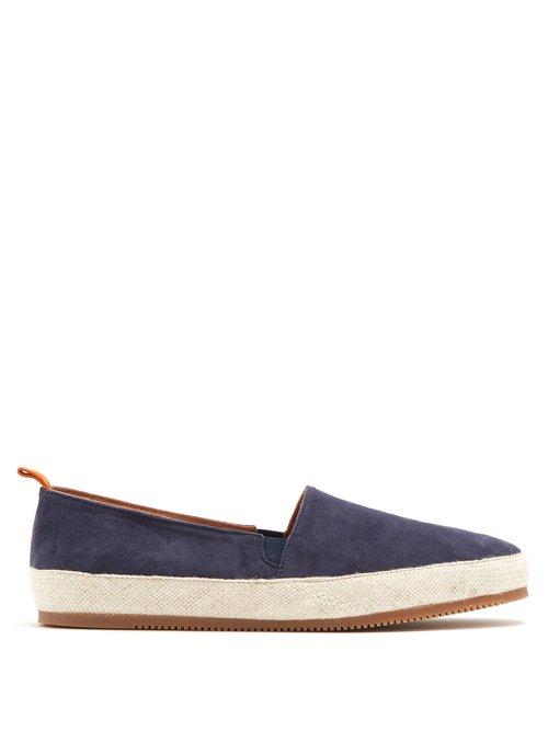 Matchesfashion.com Mulo - Suede Espadrilles - Mens - Navy