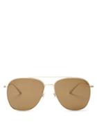 Matchesfashion.com The Row - X Oliver Peoples Ellerston Aviator Sunglasses - Womens - Brown Gold