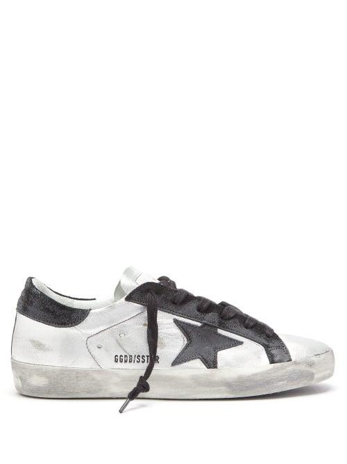 Matchesfashion.com Golden Goose - Superstar Leather Trainers - Womens - Black Silver