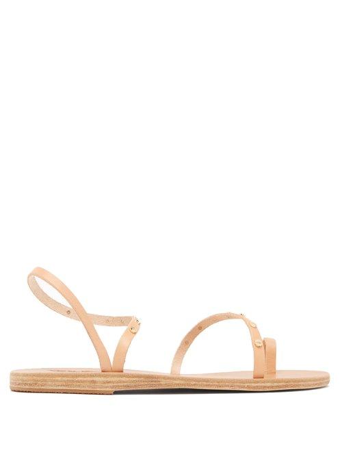 Matchesfashion.com Ancient Greek Sandals - Apli Eleftheria Embellished Leather Sandals - Womens - Light Tan
