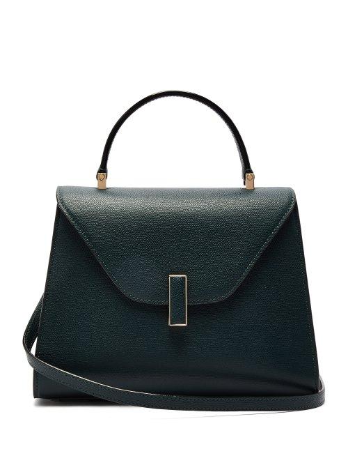 Matchesfashion.com Valextra - Iside Medium Grained Leather Bag - Womens - Dark Green