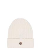Matchesfashion.com Moncler - Cable Knitted Wool Beanie Hat - Womens - White