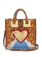 Sophie Hulme Albion Small Leopard-print Leather Box Bag