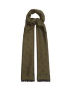 Alexander Mcqueen - Logo-jacquard Wool-blend Scarf - Mens - Khaki