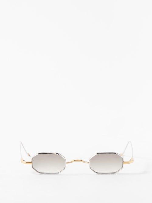 Jacques Marie Mage - X Lou Doillon The Burn Titanium Sunglasses - Womens - Silver