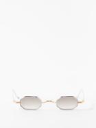 Jacques Marie Mage - X Lou Doillon The Burn Titanium Sunglasses - Womens - Silver