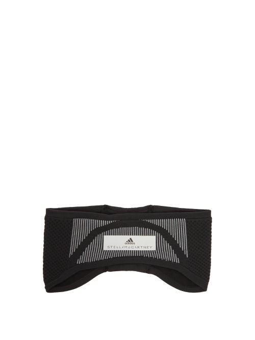 Matchesfashion.com Adidas By Stella Mccartney - Logo Print Mesh Headband - Womens - Black