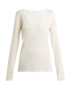 Matchesfashion.com The Row - Baxerton Long Sleeved T Shirt - Womens - White