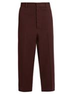 Raey Flat-front Cropped Crepe Trousers