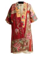 By Walid Akiko-embroidered Panelled-silk Kimono