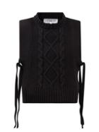S.s. Daley - Blandine Cable-knit Wool Sweater Vest - Mens - Black