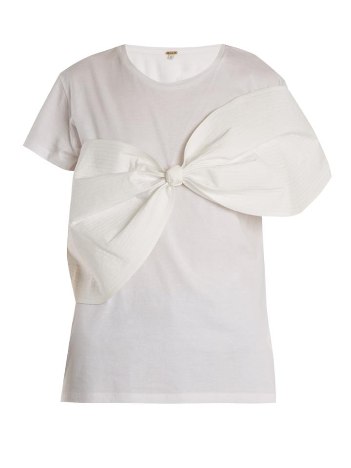 Johanna Ortiz Bow-embellishment Cotton-jersey T-shirt