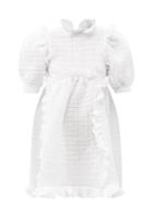 Matchesfashion.com Cecilie Bahnsen - Lotta Cotton-blend Cloqu Dress - Womens - White