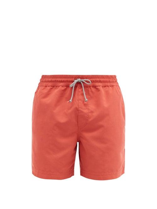 Matchesfashion.com Brunello Cucinelli - Drawstring Swim Shorts - Mens - Coral