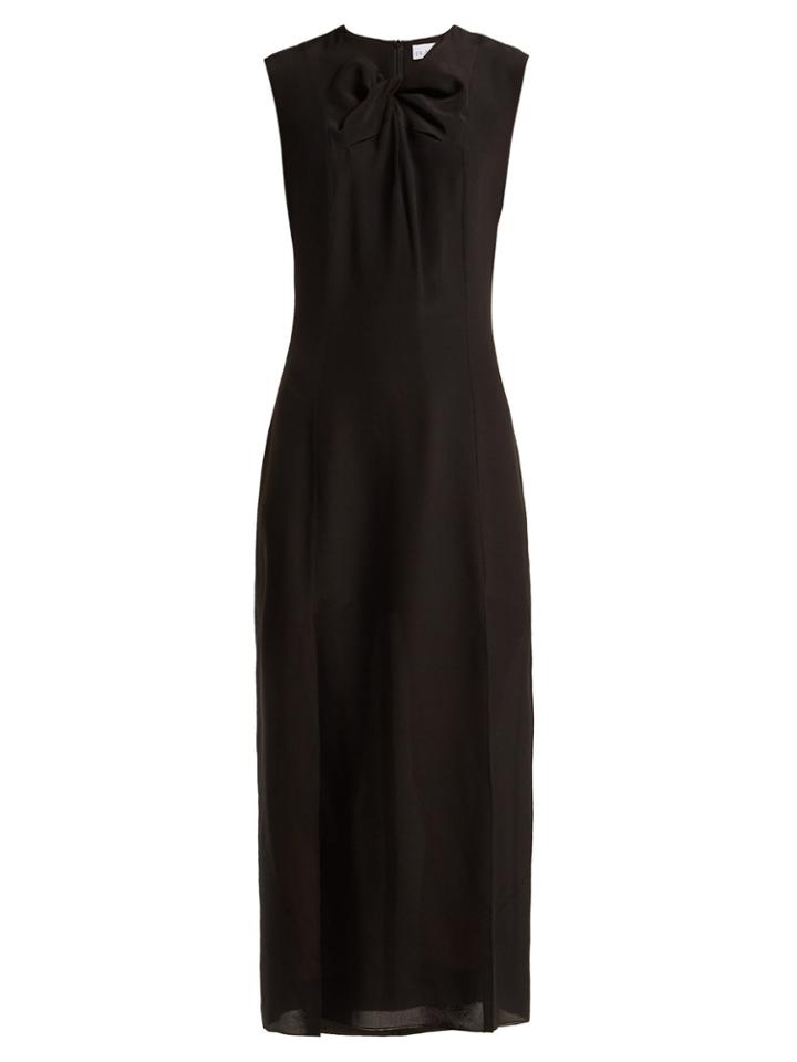 Raey Knot-front Silk Dress