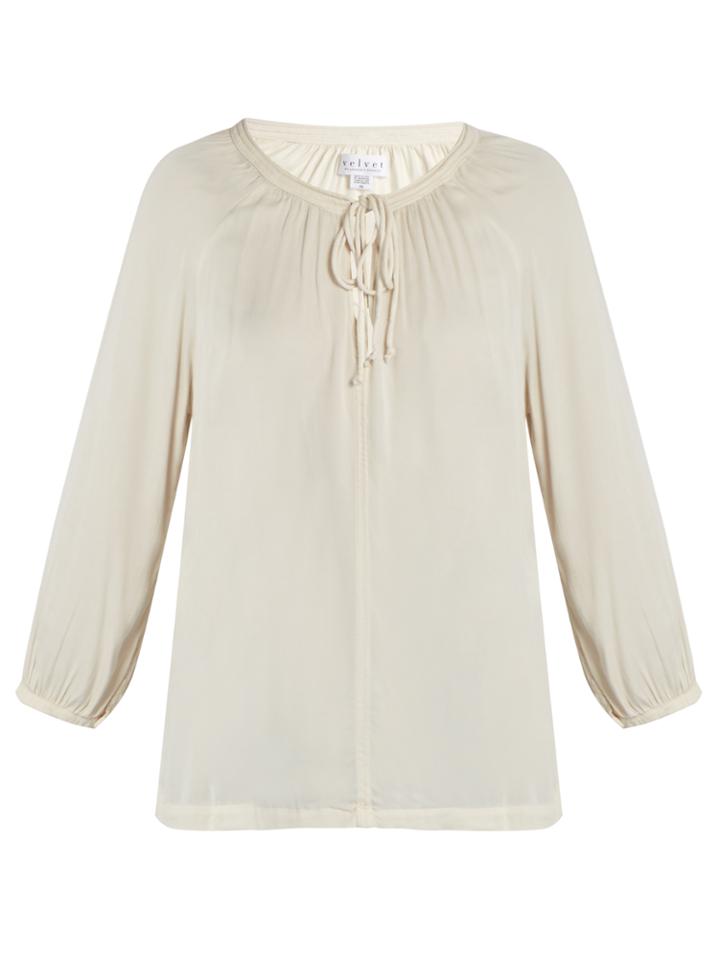 Velvet By Graham & Spencer Pazia Tie-neck Top