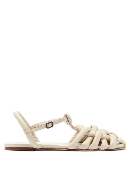 Matchesfashion.com Hereu - Cabersa Woven-leather Slingback Sandals - Womens - Cream