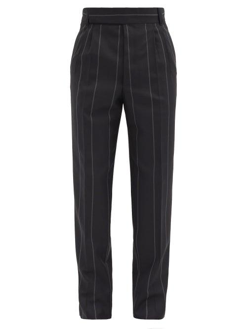 Matchesfashion.com Fearofgodzegna - Pinstriped Pleated Wool-twill Suit Trousers - Mens - Black