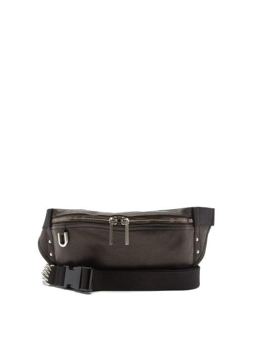 Matchesfashion.com Rick Owens - Grained-leather Cross-body Belt Bag - Mens - Black