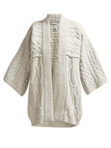 Queene And Belle Kitami Cable-knit Wool Cardigan
