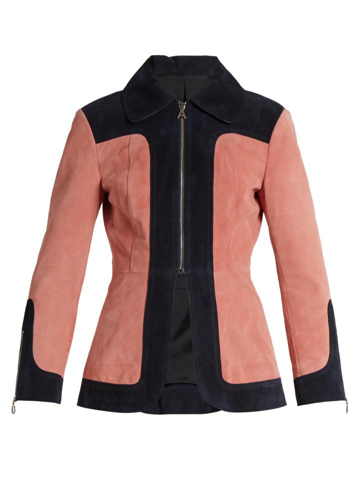 Alexachung Colour-block Suede Jacket