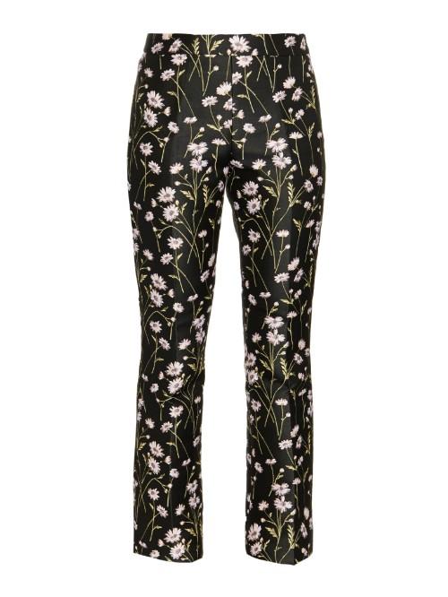 Giambattista Valli Floral-jacquard Kick-flare Trousers