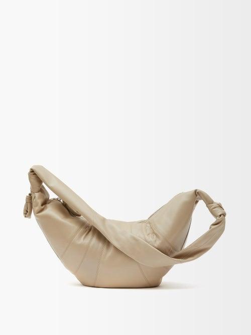 Lemaire - Croissant Large Leather Belt Bag - Womens - Beige