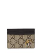 Matchesfashion.com Gucci - Gg Supreme Tiger Print Canvas Cardholder - Mens - Brown Multi