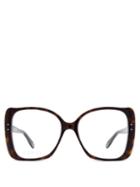 Matchesfashion.com Gucci - Tortoiseshell Butterfly Frame Acetate Glasses - Womens - Tortoiseshell