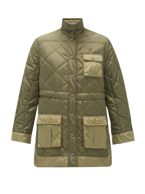 Matchesfashion.com Ganni - Quilted Recycled-ripstop Jacket - Womens - Khaki