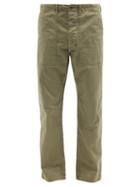 Rrl - Patch-pocket Cotton-herringbone Trousers - Mens - Light Khaki