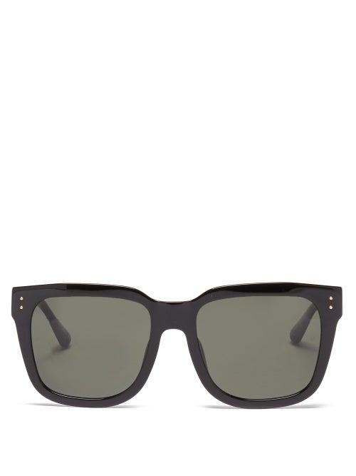 Matchesfashion.com Linda Farrow - Freya Square Recycled-acetate Sunglasses - Womens - Black