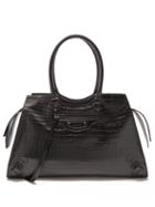 Balenciaga - Neo Classic City Large Croc-effect Leather Bag - Womens - Black