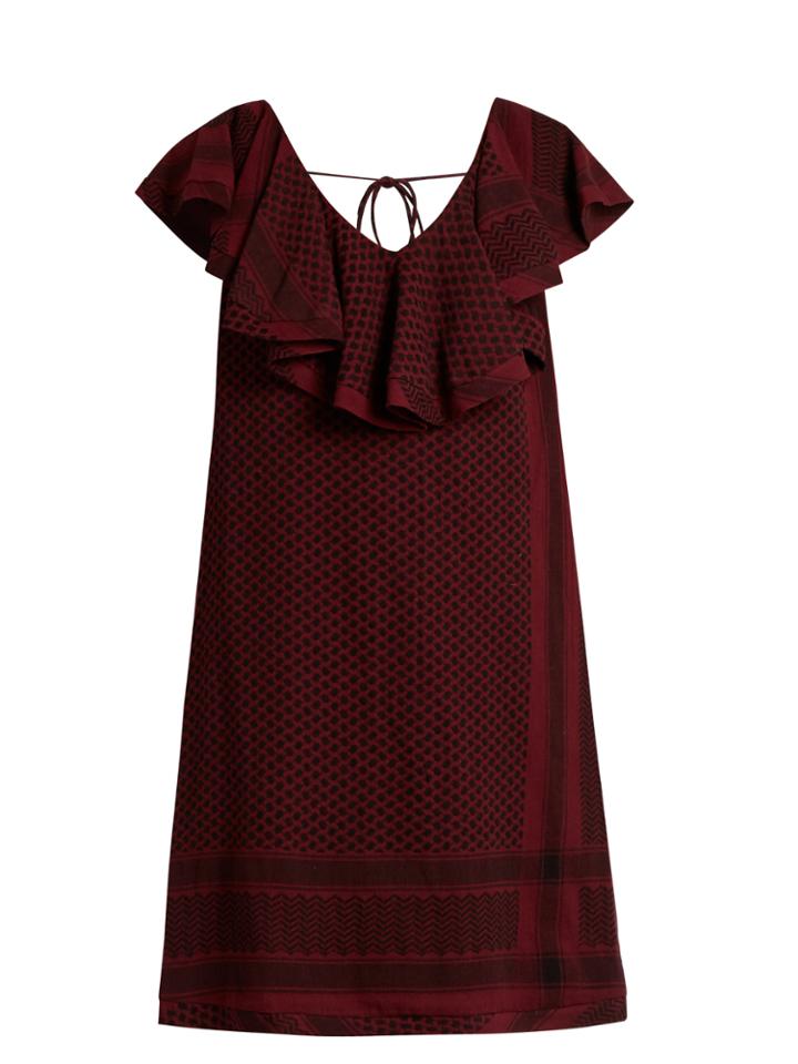 Cecilie Copenhagen V-back Scarf-jacquard Cotton Dress