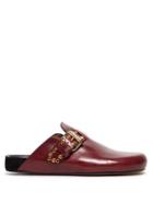 Matchesfashion.com Isabel Marant - Mirvin Studded Backless Leather Clogs - Womens - Burgundy