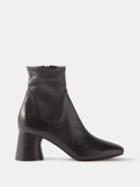Khaite - Wythe Leather Ankle Boots - Womens - Black