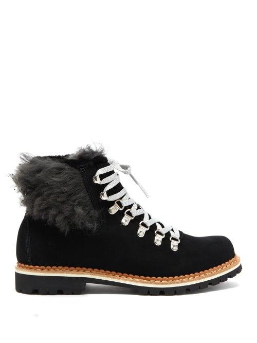 Matchesfashion.com Montelliana - Clara Shearling Lined Suede Aprs Ski Boots - Womens - Black