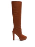 Matchesfashion.com Aquazzura - Chambord 120 Leather Knee-high Boots - Womens - Brown
