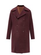 Paul Smith - Notch-lapel Brushed-wool Coat - Mens - Burgundy
