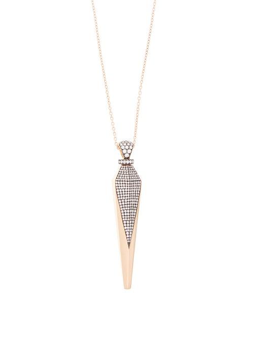Matchesfashion.com Diane Kordas - Diamond & 18kt Rose-gold Amulet Necklace - Womens - Rose Gold