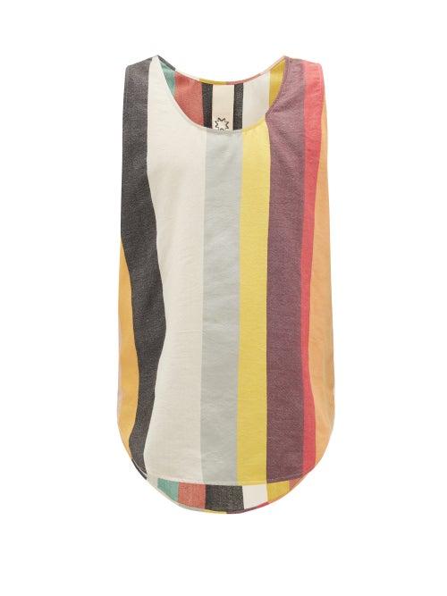 Matchesfashion.com Marrakshi Life - Striped Cotton-blend Tank Top - Mens - Multi