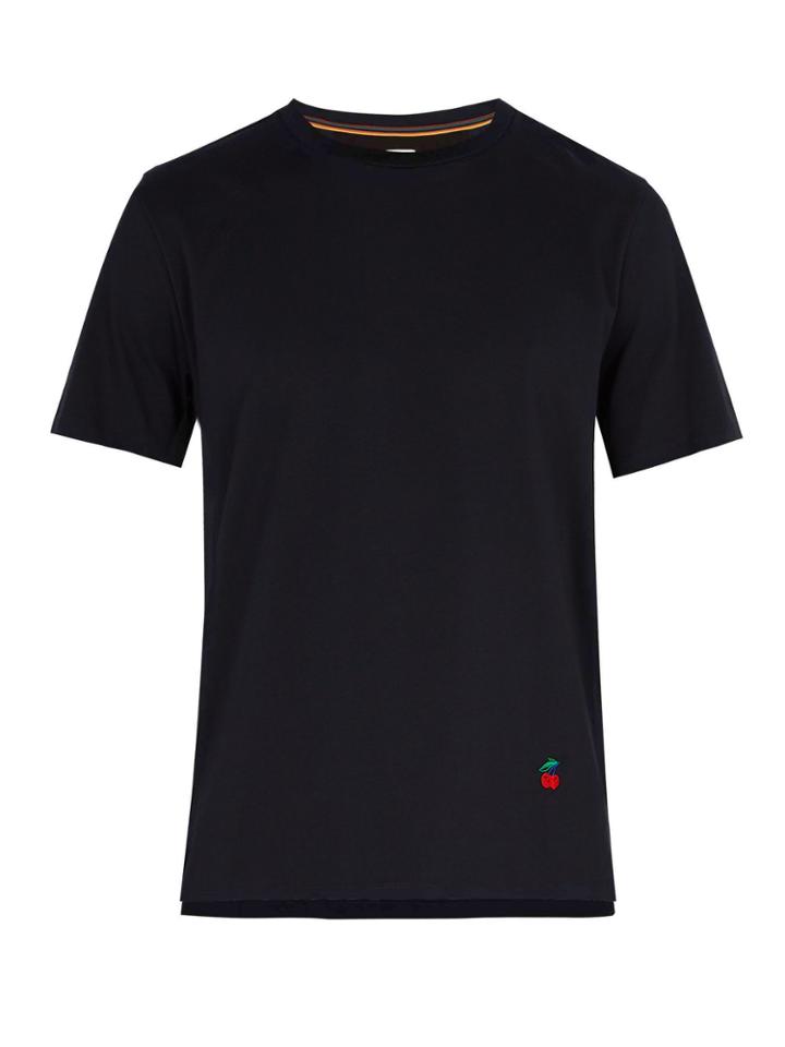 Paul Smith Cherry-embroidered Cotton T-shirt