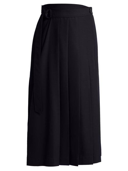 Matchesfashion.com Joseph - Fleet Asymmetric Crepe Skirt - Womens - Navy