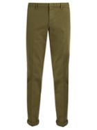 Matchesfashion.com Prada - Slim Leg Stretch Cotton Chino Trousers - Mens - Khaki