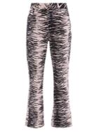 Ganni - High-rise Tiger-print Kick-flare Jeans - Womens - Pink Multi