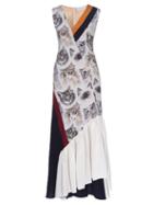 Stella Mccartney Asymmetric Cat-print Sleeveless Dress