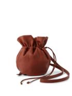 Lemaire - Glove Drawstring Leather Cross-body Bag - Womens - Brown