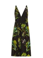 Proenza Schouler Tropical-print Cut-out Dress