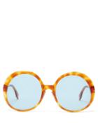 Matchesfashion.com Fendi - Oversized Round Tortoiseshell-acetate Sunglasses - Womens - Tortoiseshell