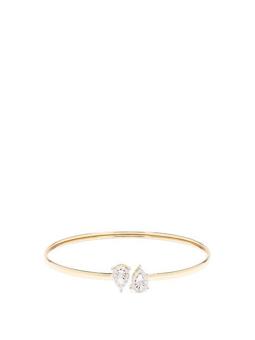 Matchesfashion.com Anissa Kermiche - North & South Diamond & 14kt Gold Bracelet - Womens - Gold